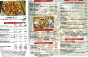 George's Pizza menu