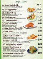 Mai Thai menu