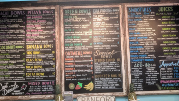 Playa Bowls menu