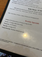 Train's Tavern menu