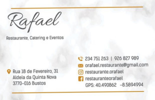 O Rafael menu