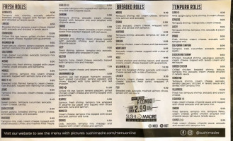 Sushi Madre menu