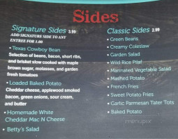 Crow's Nest menu