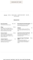 Union Park Pizza menu