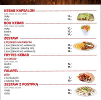 City Kebab menu