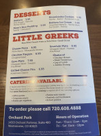 The Great Greek Mediterranean Grill menu