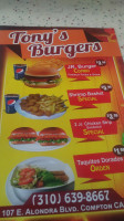 Tony's Burgers food