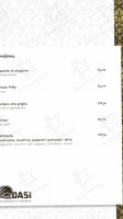 Pizzeria Oasi menu