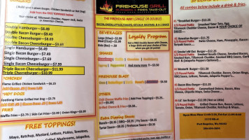 Firehouse Grill Burgers Fries Take-out menu