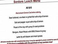 Crown Inn menu