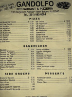 Gandolfo menu