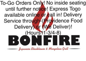 Bonfire - Japanese Steak House & Mongolian Grill food