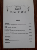 Cafe Riba D'ave menu