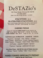 Destazios Llc menu