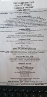 Lakeside Cafe menu