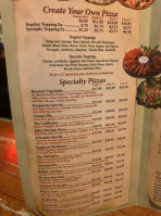 Arianna's Italian Grill menu