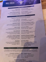 Bull Creek Distillery menu