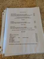 All Valley Cafe menu