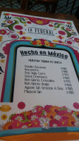 La Federal Santa Fe menu