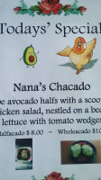 Nana’s Guilty Pleasures menu