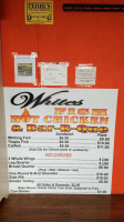 White's Fish Bbq menu