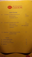 Restaurang Canton menu