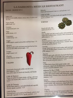 Taqueria La Sabrosita menu