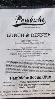 Pambiche menu