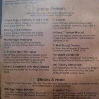 The Red Caboose Cafe menu