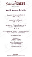 Zum Goldenen Kreuz menu