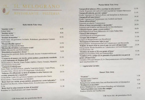 Pizzeria Il Melograno menu