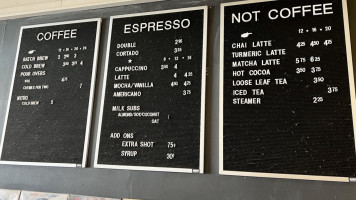 Ritual Coffeehouse menu