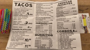 Taqueria Manriquez menu