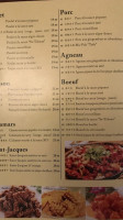 Treize Cantons menu