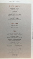 Taylor Street Coffee Tea menu