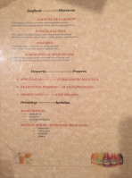 Los Cuatro Soles menu