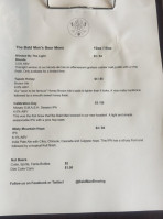 Bald Man Brewing menu