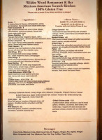 Wilder Wood Restaurant And Bar menu