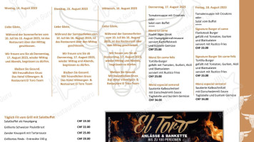 El Toro menu