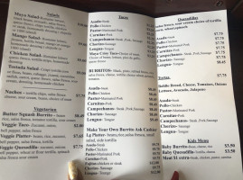 Masa Handcrafted Tamales And Taqueria menu