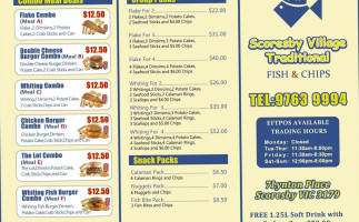 Scoresby Village Traditional Fish Chips menu