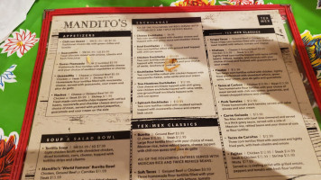 The Original Mandito's menu