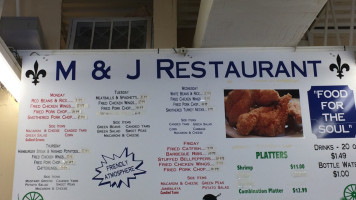 M & J Soul Food LLC menu