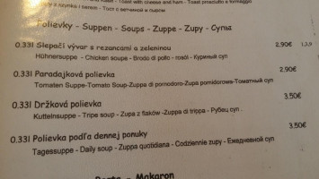 Motorest Čataj menu