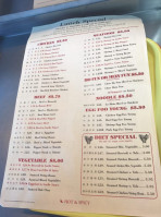 Ming's Kitchen menu