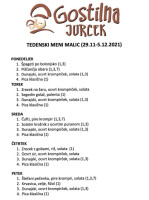 Gostilna Jurček Urban Vezenšek S.p. menu