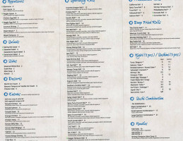 Blue Fish menu