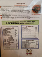 Sa Bai Thai Cuisine menu