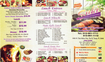 Saki Endless Sushi And Hibachi Grill Eatery menu