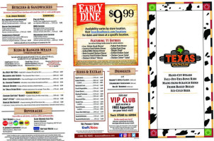 Texas Roadhouse menu